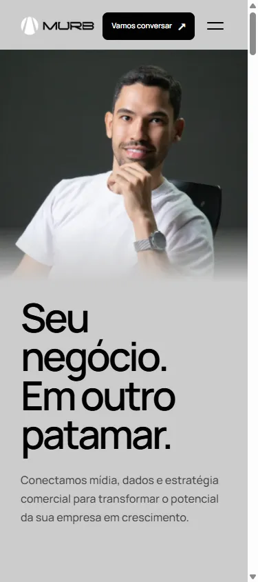 Tela do projeto no celular: MURB